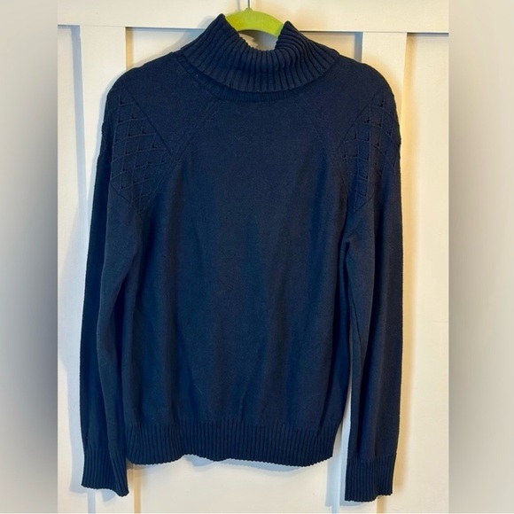 Banana Republic navy blue women's turtleneck sweater, - Picture 2 of 5